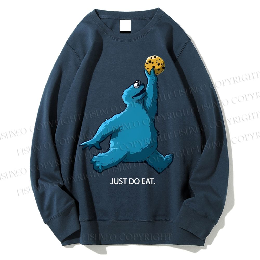 Unisex Just Do Eat Cookie Monster Printed Sweatshirt