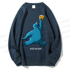 Unisex Just Do Eat Cookie Monster Printed Sweatshirt