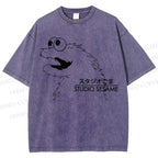 Unisex Sesame Cookie Monster Printed Washed Tee