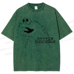 Unisex Sesame Cookie Monster Printed Washed Tee