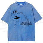 Unisex Sesame Cookie Monster Printed Washed Tee
