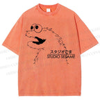 Unisex Sesame Cookie Monster Printed Washed Tee