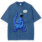 Unisex Cookie Monster C Is Cookie Printed Washed Tee
