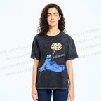 Unisex Just Do Eat Cookie Monster Printed Washed Tee