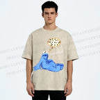 Unisex Just Do Eat Cookie Monster Printed Washed Tee