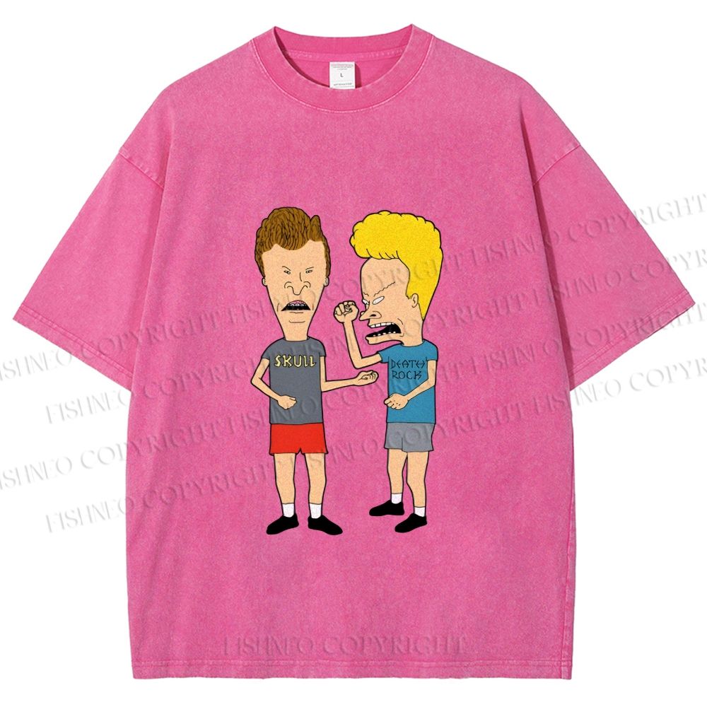 Unisex  MTV Laughing Guys Chatting Printed Washed Tee