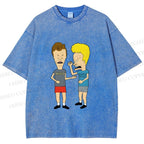 Unisex  MTV Laughing Guys Chatting Printed Washed Tee