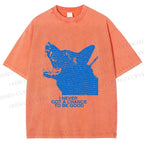 Unisex I Never Got a Chance To Be Good Wolf Printed Washed Tee