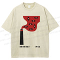 Unisex Bauhaus Art Eyes Printed Washed Tee