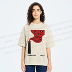 Unisex Bauhaus Art Eyes Printed Washed Tee