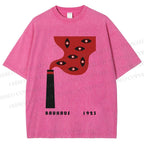 Unisex Bauhaus Art Eyes Printed Washed Tee
