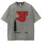 Unisex Bauhaus Art Eyes Printed Washed Tee