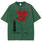 Unisex Bauhaus Art Eyes Printed Washed Tee