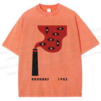 Unisex Bauhaus Art Eyes Printed Washed Tee