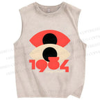 Unisex George Orwell Eyes Printed Washed Tank Top