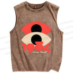 Unisex George Orwell Eyes Printed Washed Tank Top