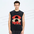 Unisex George Orwell Eyes Printed Washed Tank Top