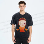 Unisex Injured Yoshitomo Nara Printed Washed Tee