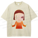 Unisex Injured Yoshitomo Nara Printed Washed Tee