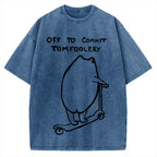 Off To Commit Tomfoolery Frog Loves Vintage Washed T-shirt