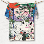 Unisex Vintage Graffiti Printed Classic T-shirt