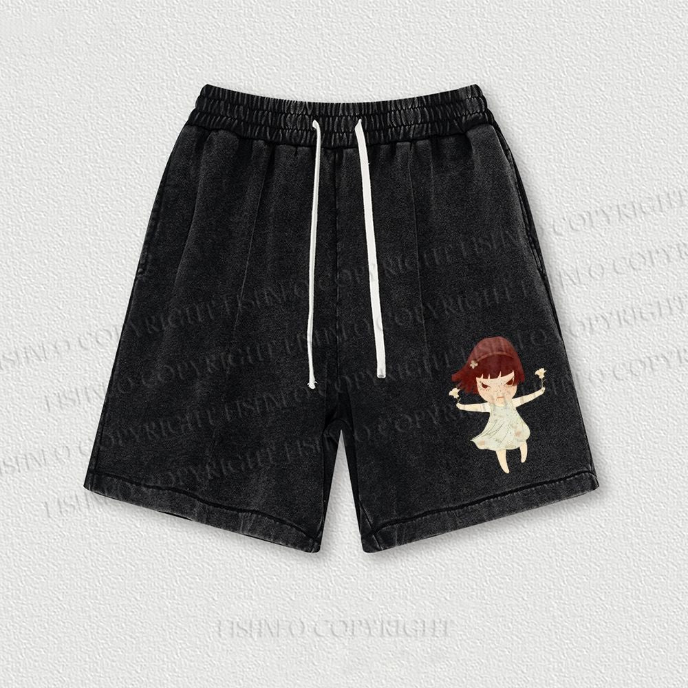 Fierce Girl Washed Vintage Shorts