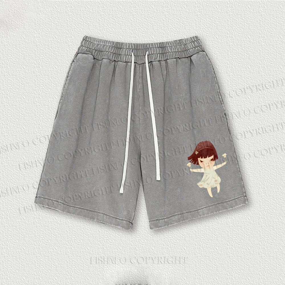 Fierce Girl Washed Vintage Shorts