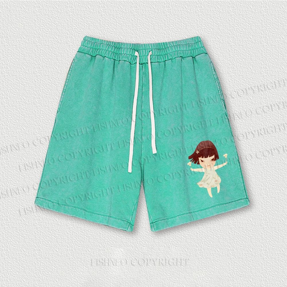 Fierce Girl Washed Vintage Shorts