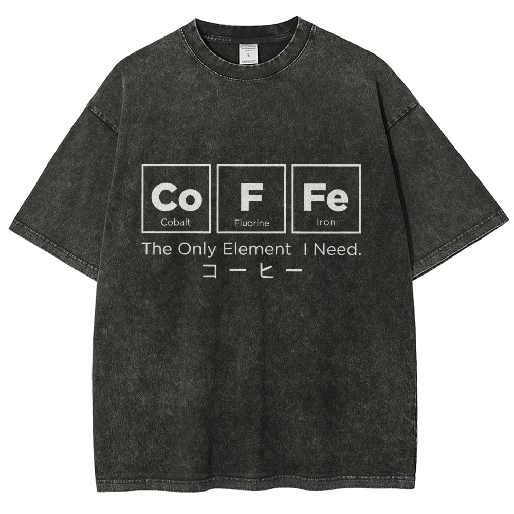 Coffee Of Life Funny Washed T-Shirt