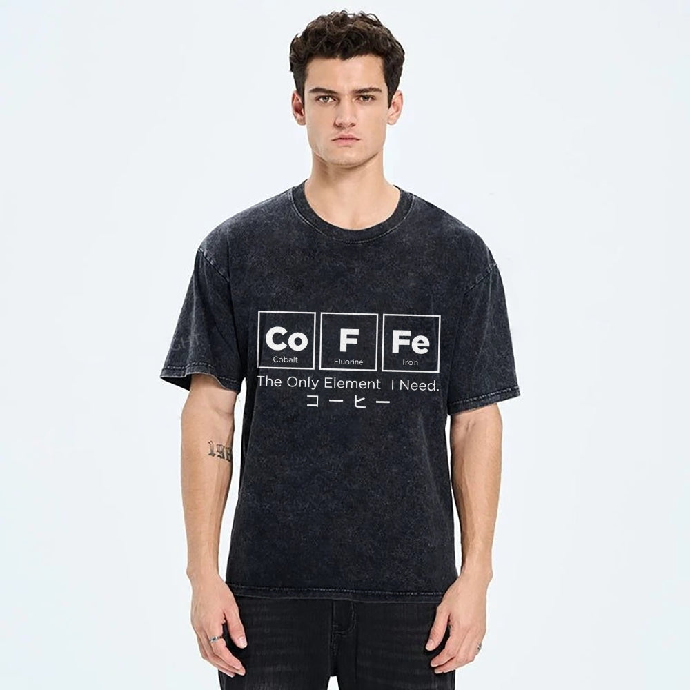 Coffee Of Life Funny Washed T-Shirt