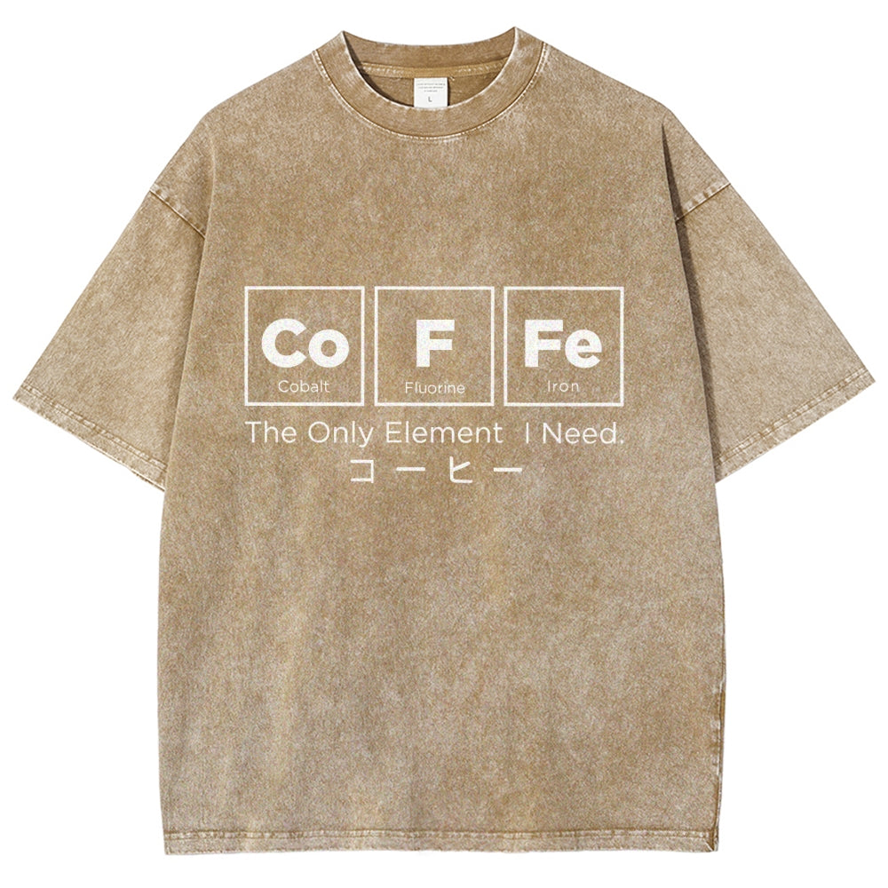 Coffee Of Life Funny Washed T-Shirt
