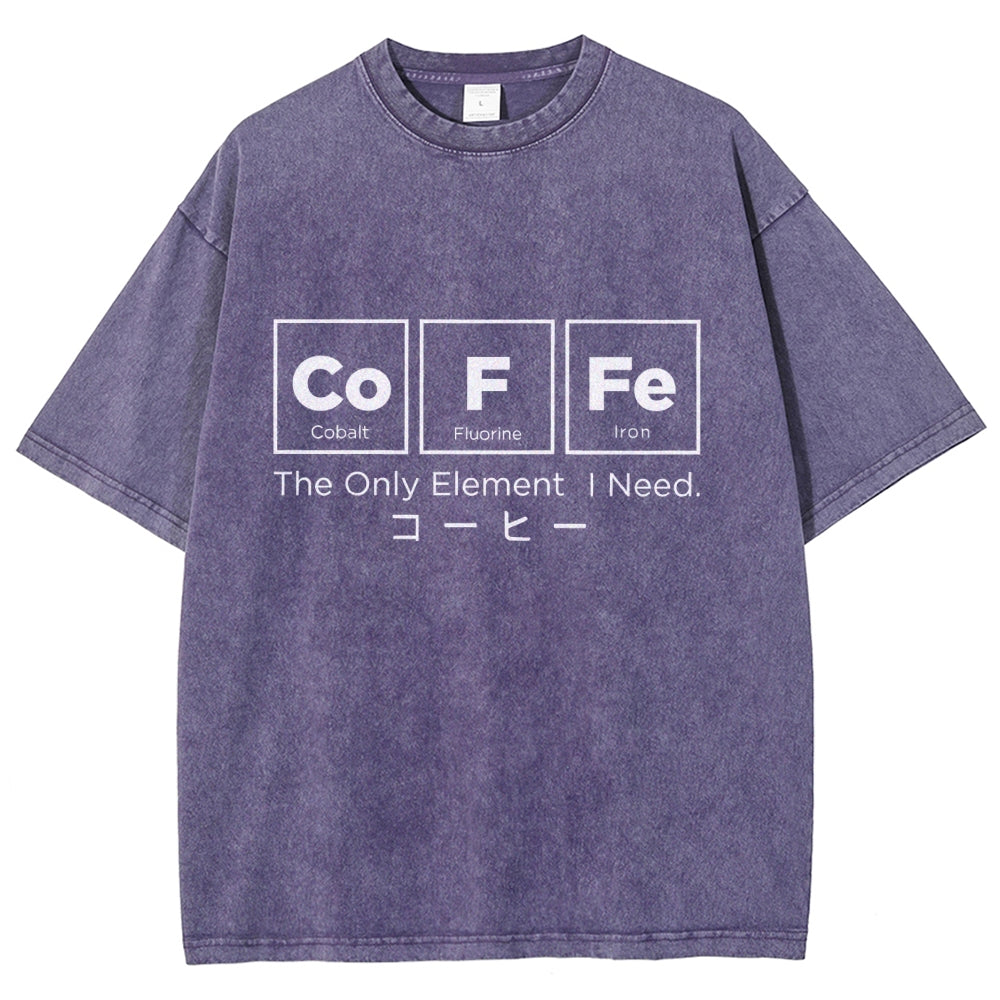 Coffee Of Life Funny Washed T-Shirt