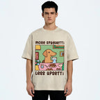 Doxie Eating Spaghetti Washed T-Shirt