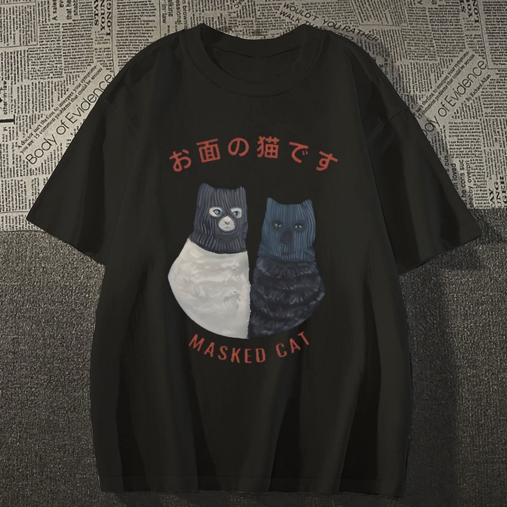 Masked Cat Japanese Style Classic Tee