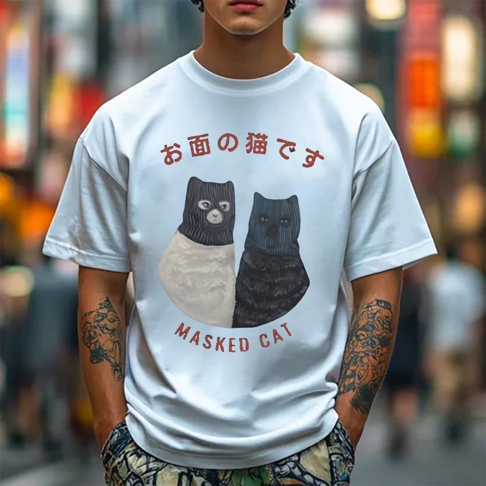 Masked Cat Japanese Style Classic Tee