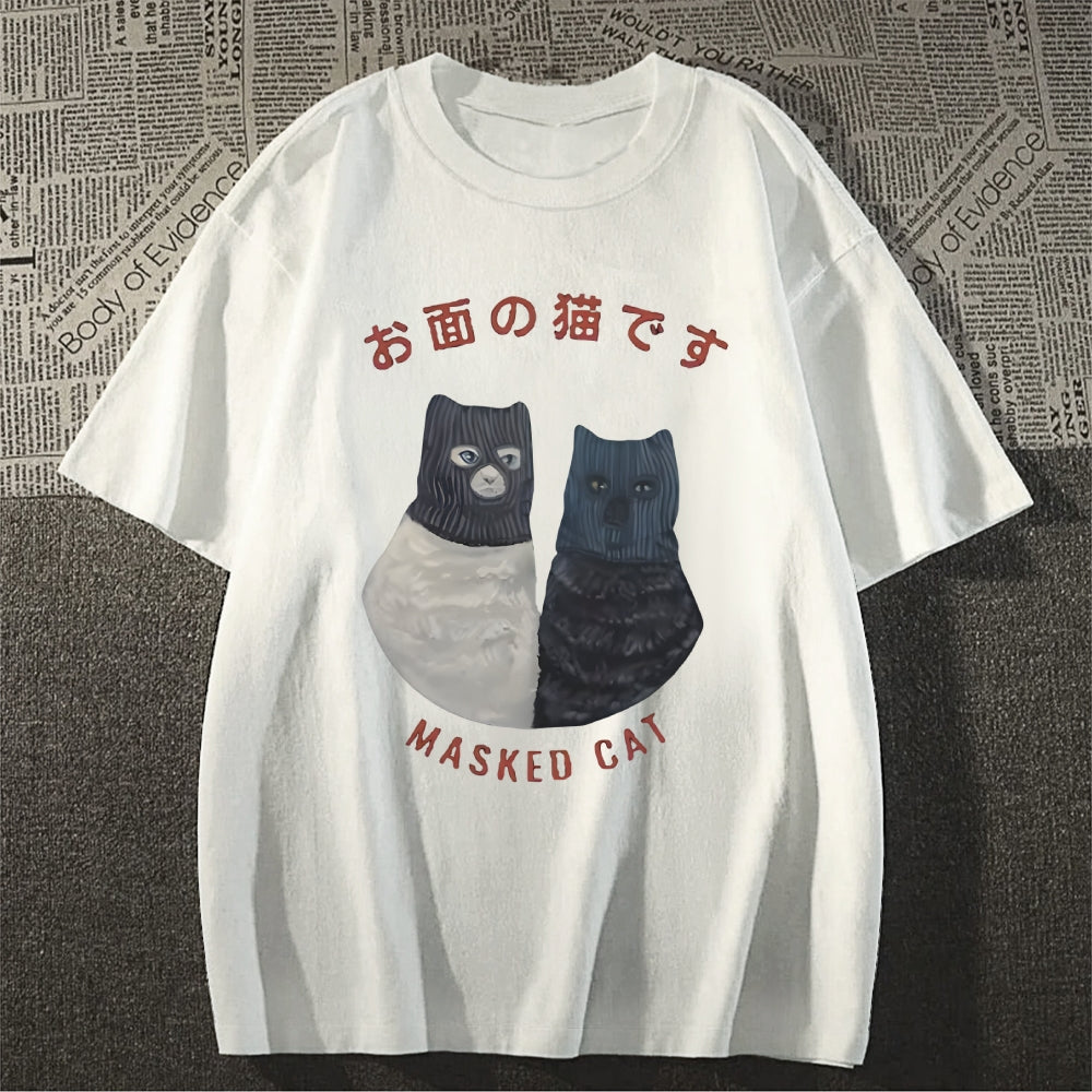 Masked Cat Japanese Style Classic Tee