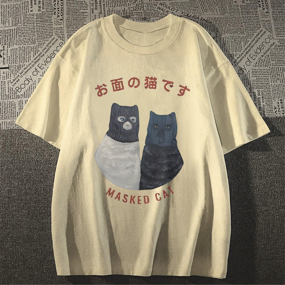 Masked Cat Japanese Style Classic Tee