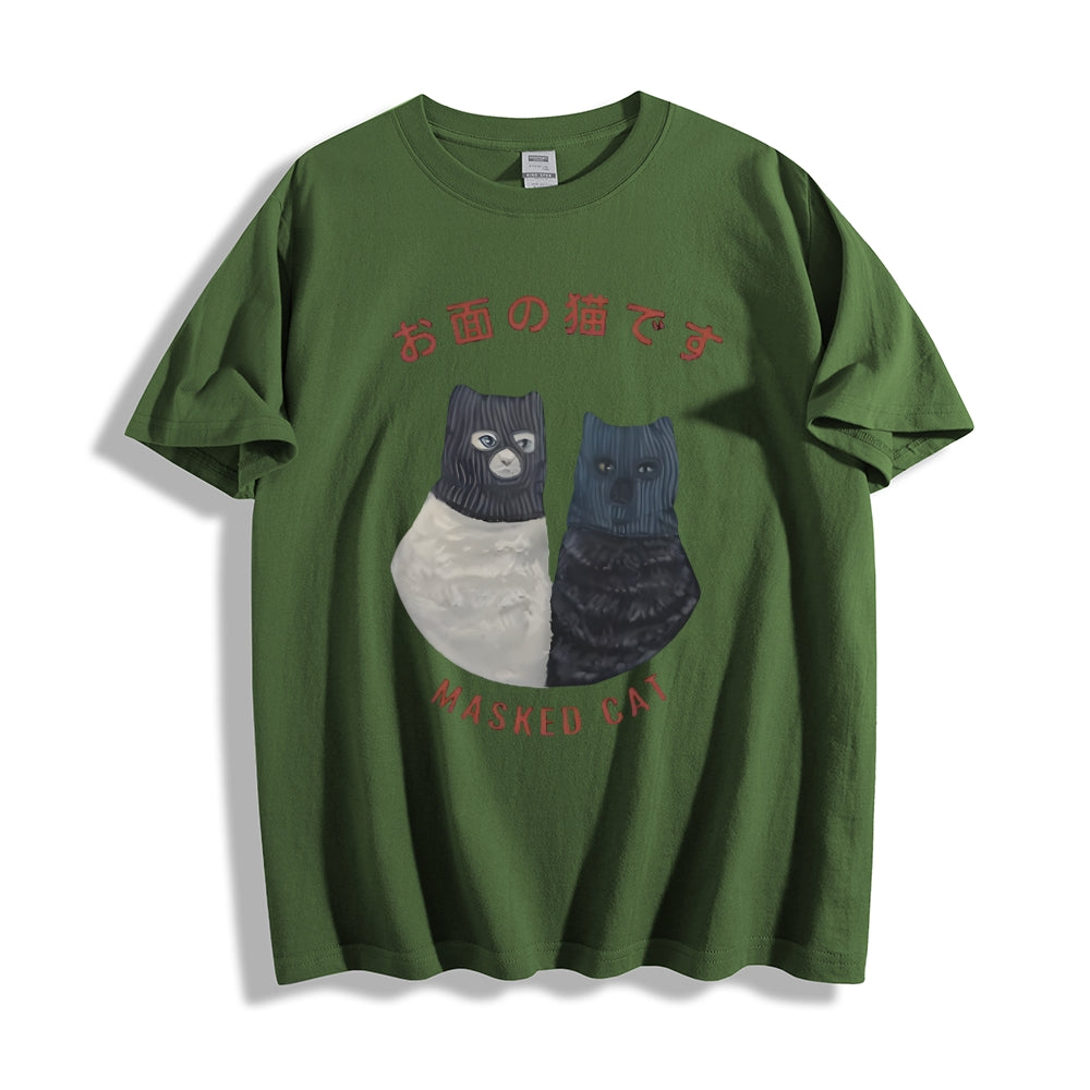 Masked Cat Japanese Style Classic Tee