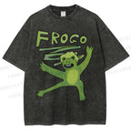 Unisex Frogo Printed Washed Tee