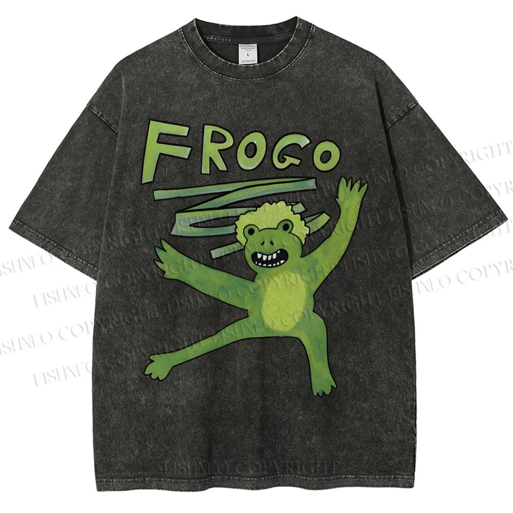 Unisex Frogo Printed Washed Tee