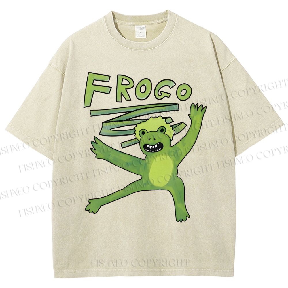 Unisex Frogo Printed Washed Tee