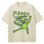 Unisex Frogo Printed Washed Tee
