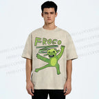 Unisex Frogo Printed Washed Tee