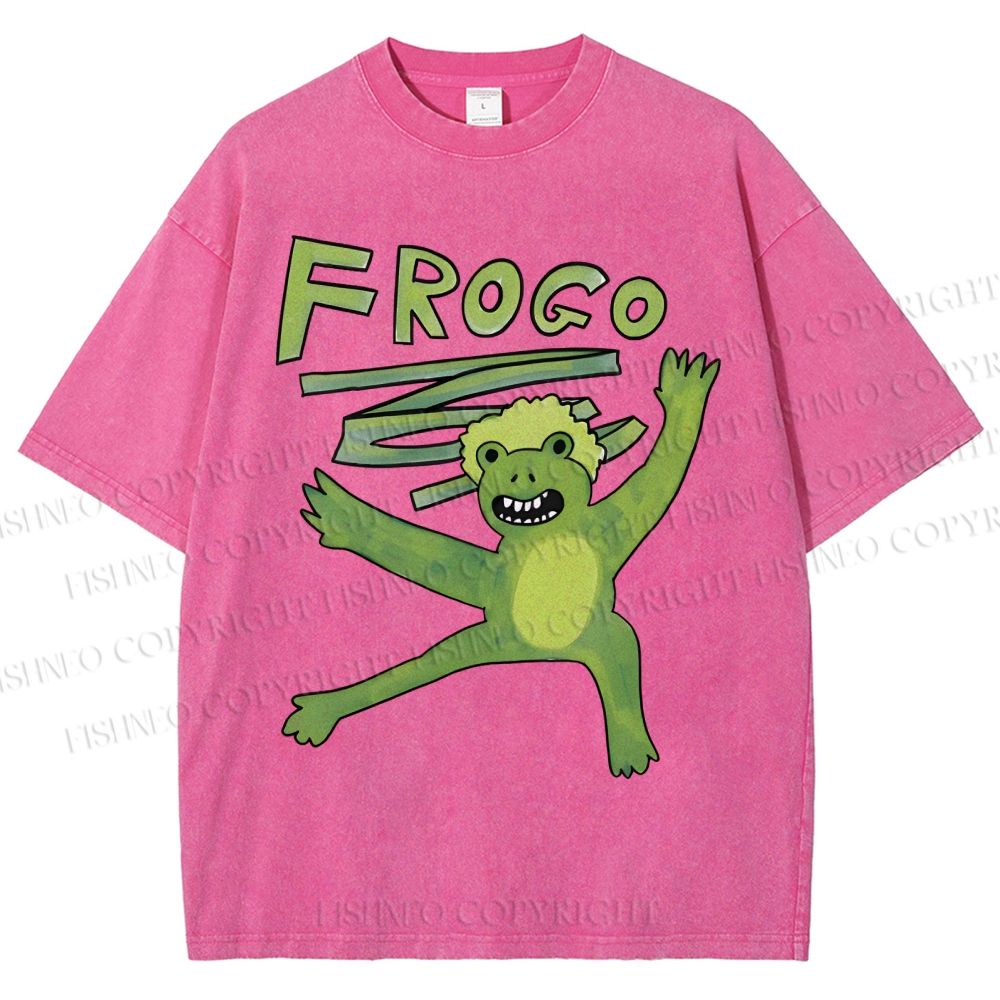 Unisex Frogo Printed Washed Tee
