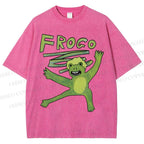 Unisex Frogo Printed Washed Tee