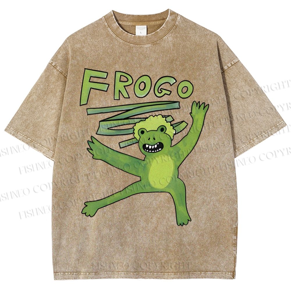 Unisex Frogo Printed Washed Tee