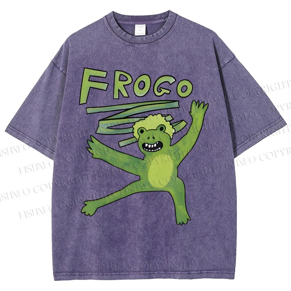 Unisex Frogo Printed Washed Tee