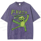 Unisex Frogo Printed Washed Tee