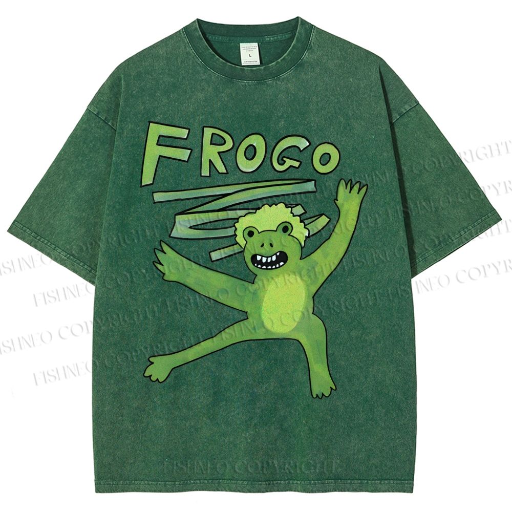 Unisex Frogo Printed Washed Tee