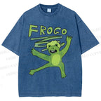 Unisex Frogo Printed Washed Tee